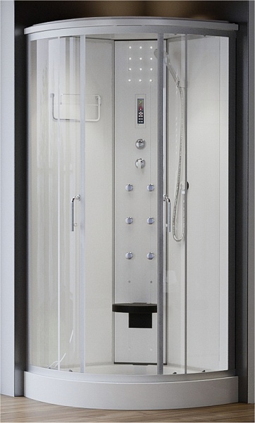 Hidromasszázs zuhanykabin, Sanimix 22.8021-1 white elektronikával